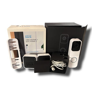 Blink Video Doorbell Used Install Wired or Wire Free Works With Alexa